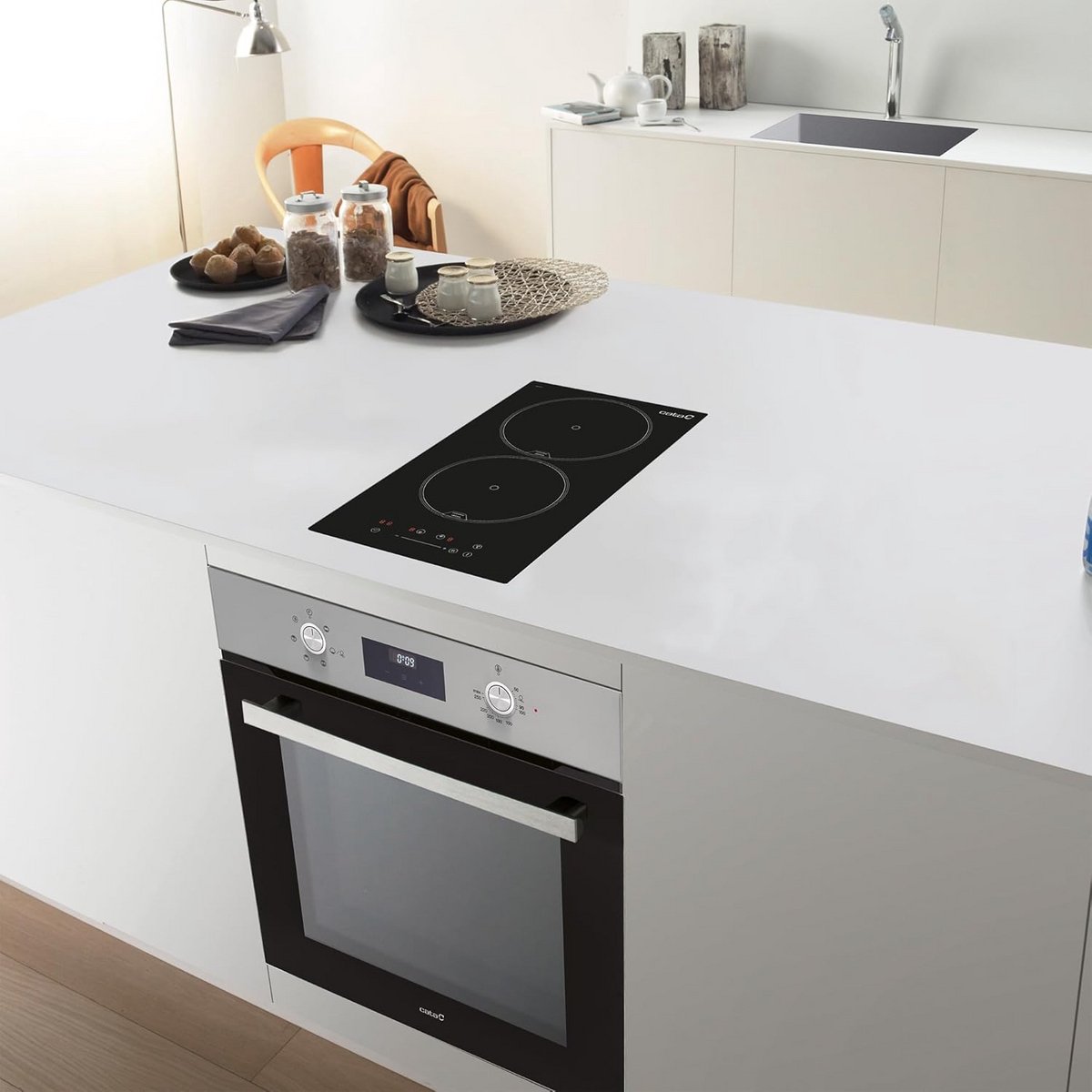 Inbouwkookplaat Installatie Vriendelijk met 2 Zones en Schuifbediening