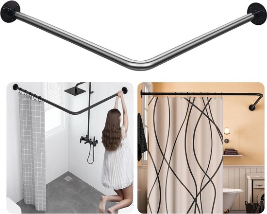 Barre de douche Spirella Arios argent 75-125cm