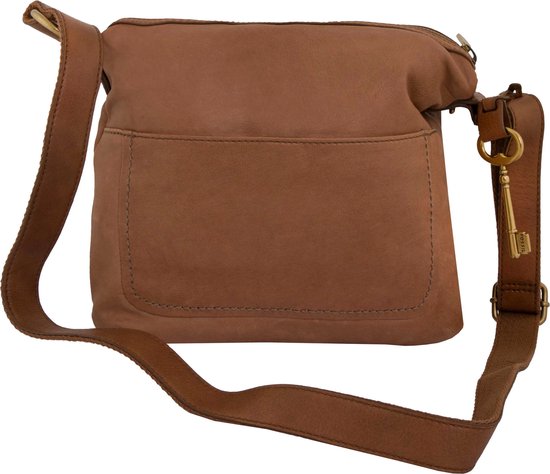 Handtas Fossil Wmns Schoudertas Mason Top Zip Camel Bruin - UNI