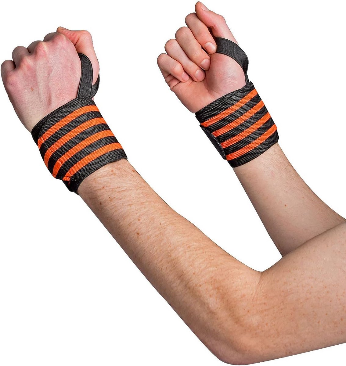 Verstelbare Polsbeschermers voor Volwassenen - Zwart/Oranje