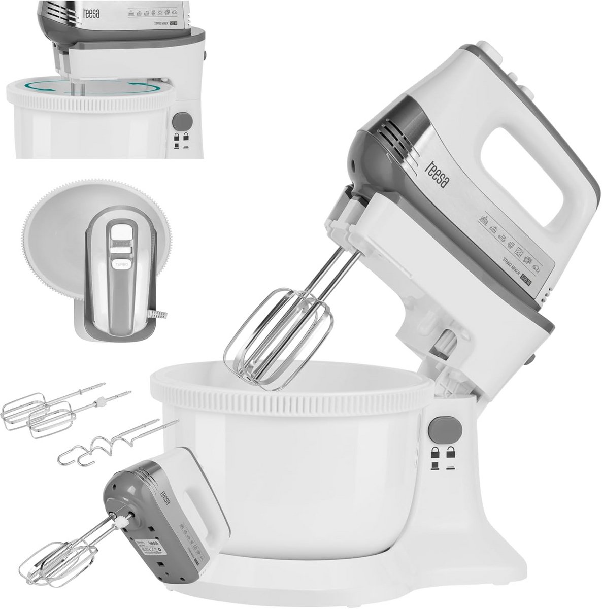 Krachtige Staafmixer 500W met 5 snelheden en Turbofunctie