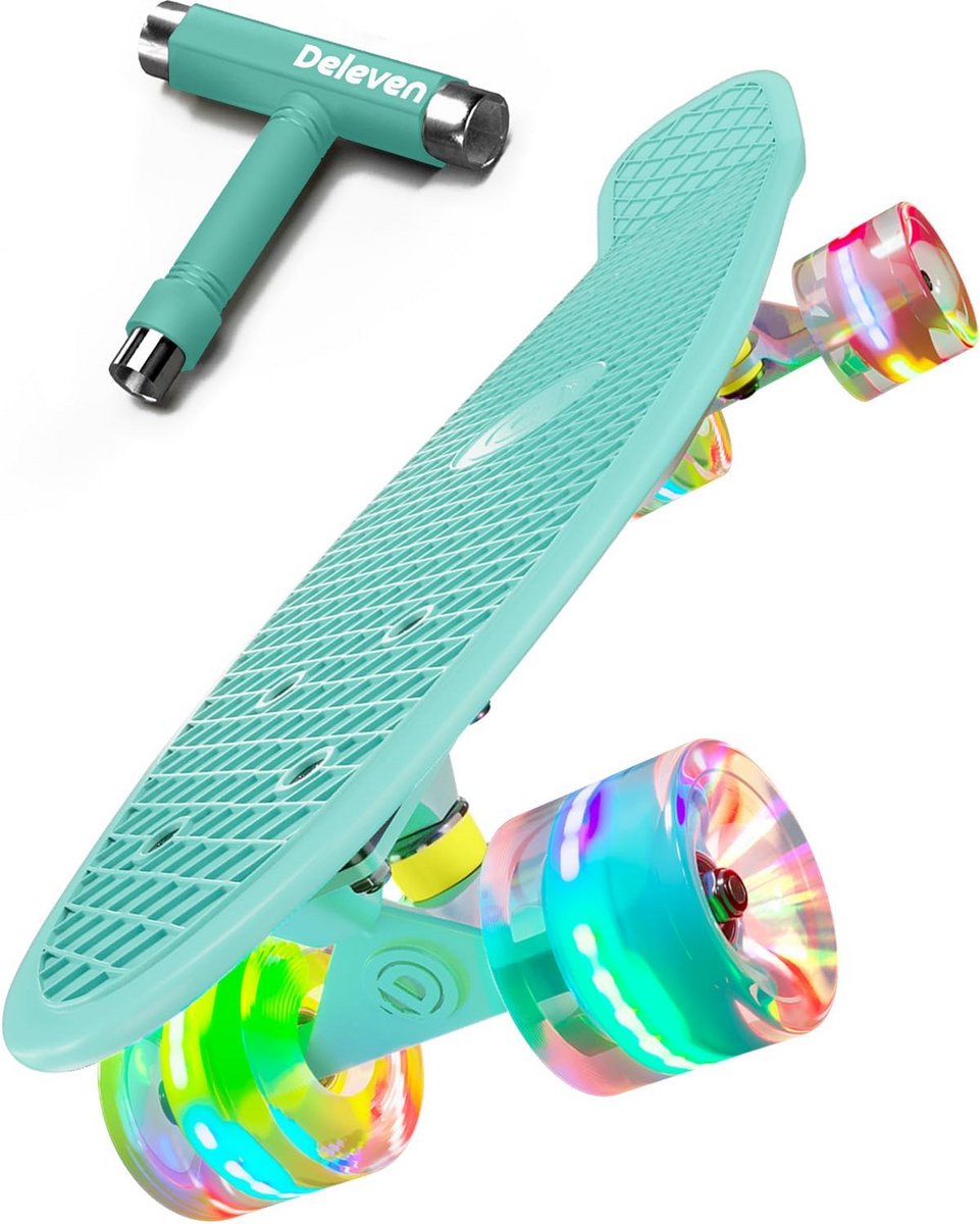 Complete Mini Cruiser Skateboard 56cm voor Kinderen en Beginners