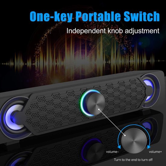 Soundbar PC - Speaker Computer - Plug & Play - 10W van Merkloos — afbeelding 4