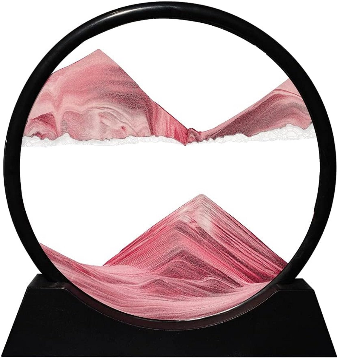 Decoratieve Zandloper 20cm | Dynamisch Zandschilderij 3D Bewegend Zand voor Woonkamer en Kantoor