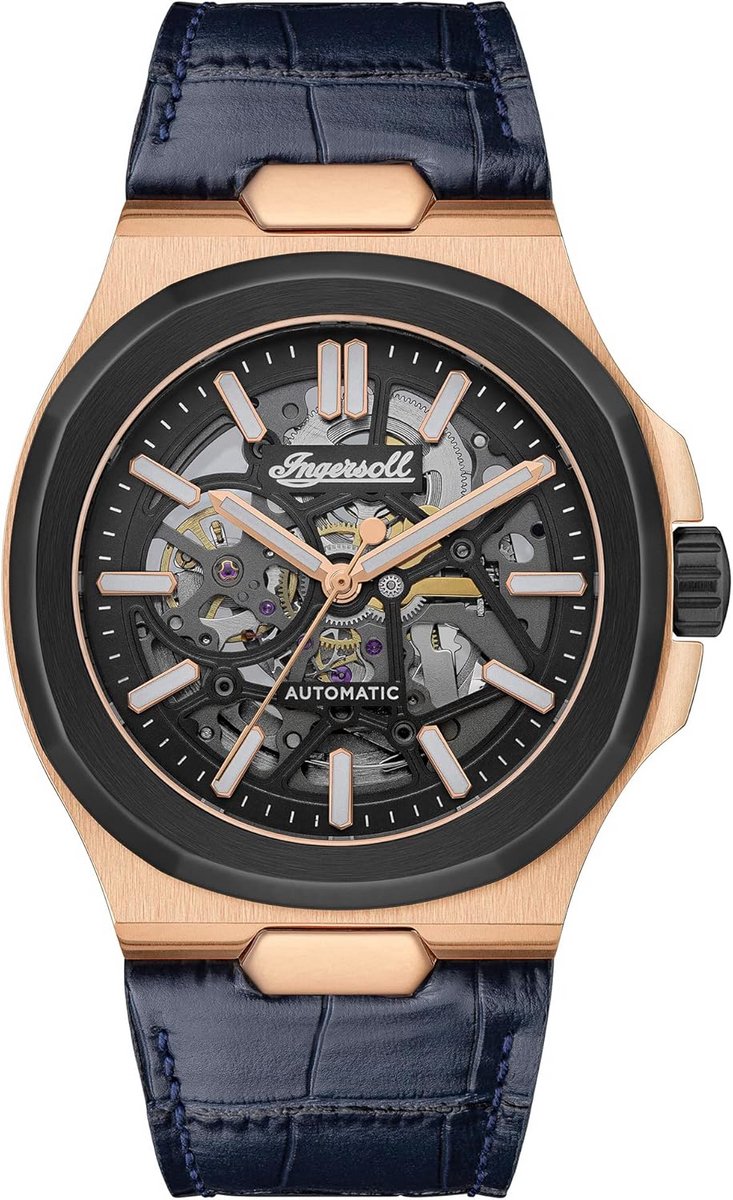 Automatisch Herenhorloge Skeleton Wijzerplaat 42mm Leren Band