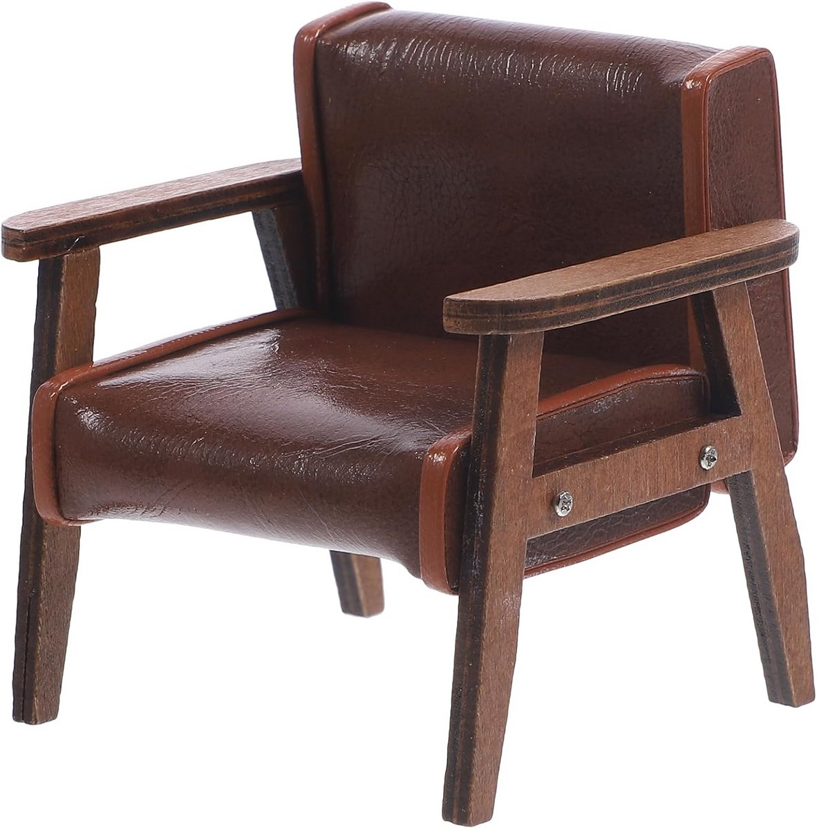 Miniatuur Fauteuil voor Poppenhuis Schaal 1:12 - Houten Model Woondecoratie