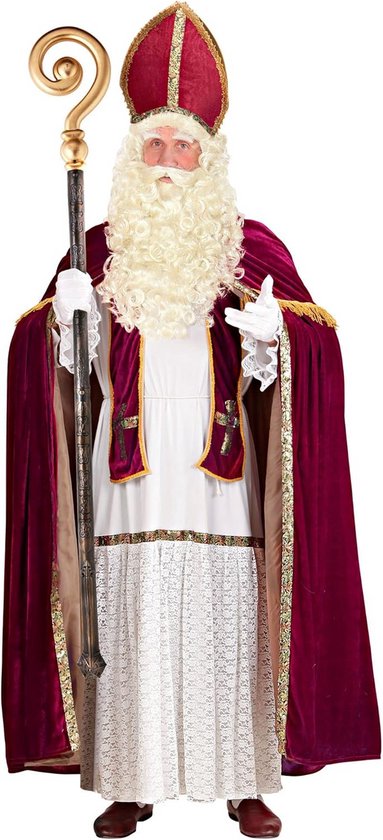 Luxe Aartsbisschop Kostuum Volwassenen - Compleet Sinterklaas Kostuum met Mantel en Stola