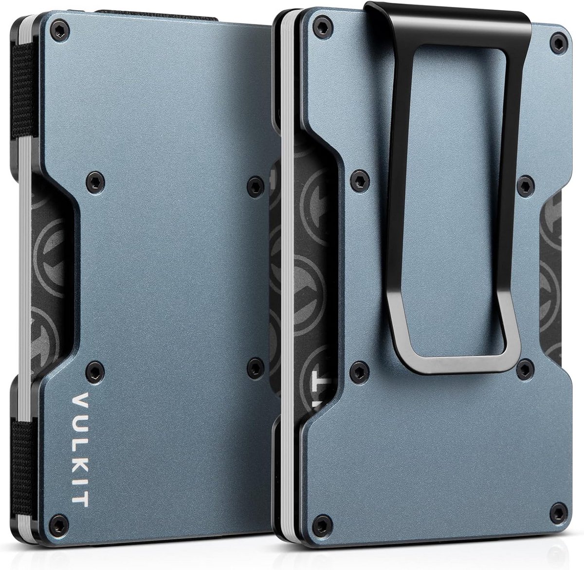 Metalen Dunne Kaarthouder met Geldclip Minimalistisch Creditcard Wallet RFID Blokkerend
