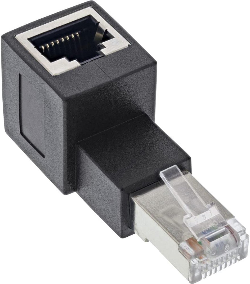RJ45 Adapter Hoekstuk 90 Graden omhoog Cat.6A Netwerkkabel Connector