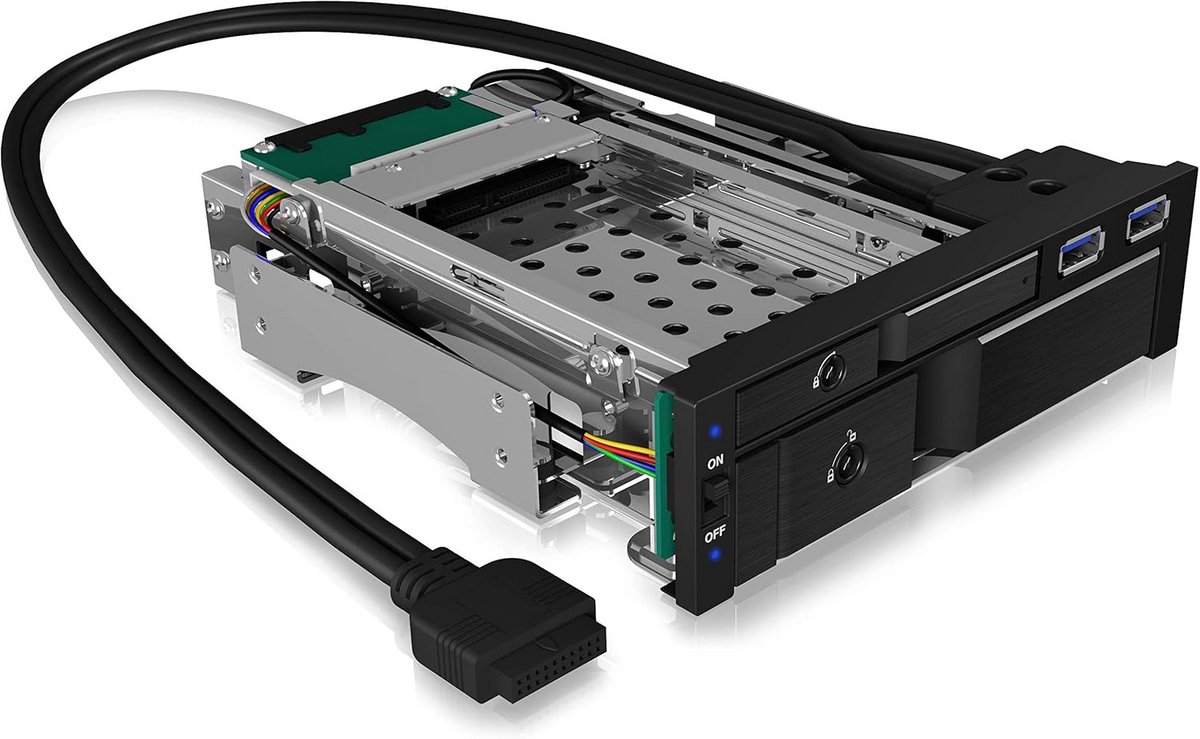 Wisselmodule voor 2,5 en 3,5 inch HDD/SSD met USB 3.0 Hub