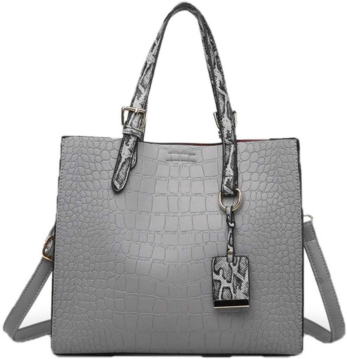 Dames Handtas Krokodillenprint Schoudertas Tote Portemonnee