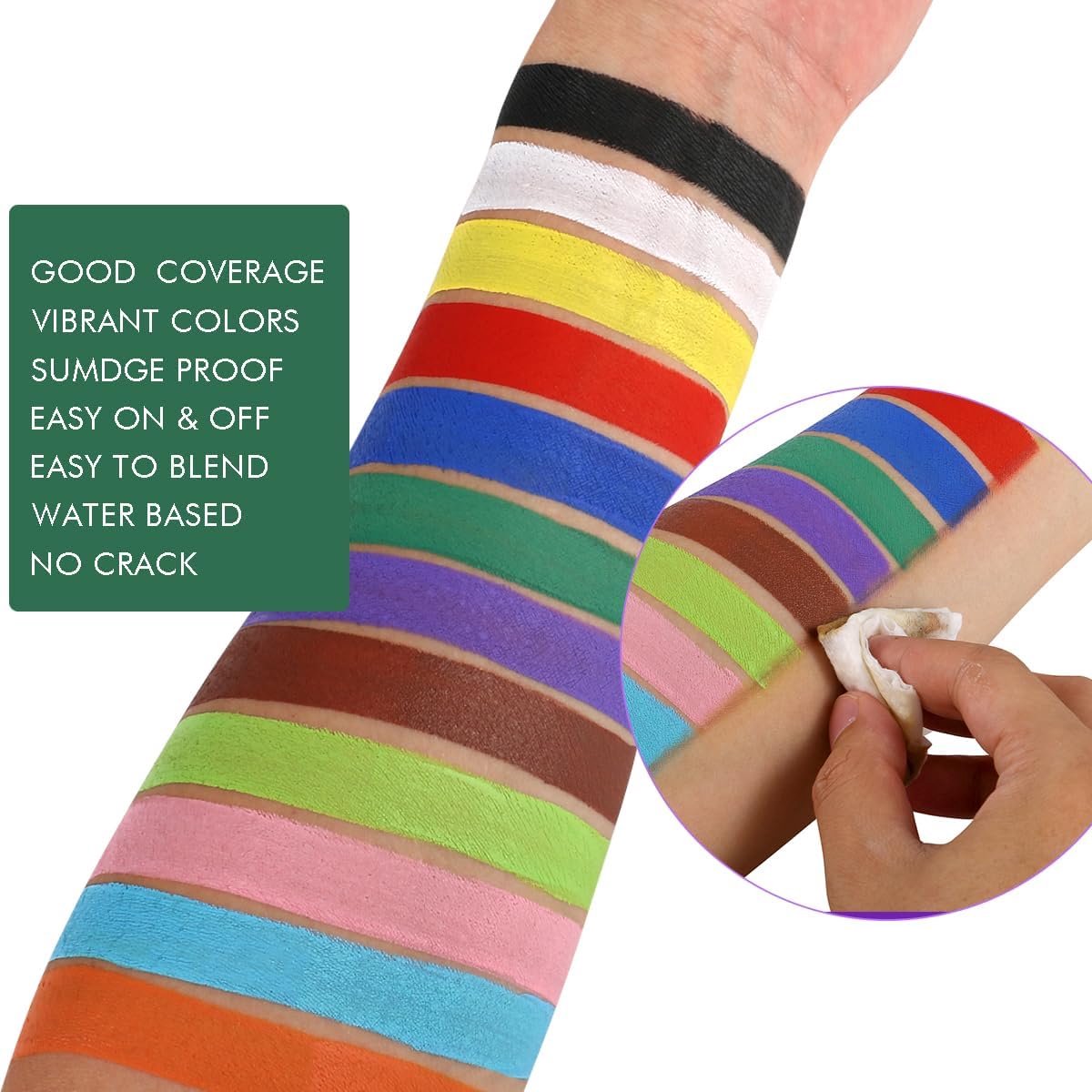Professionele Gezichtsverf Set 12 Kleuren - Hypoallergeen & Op Waterbasis voor Kind & Volwassene — cadeau in Cadeau-ideeën - foto 2