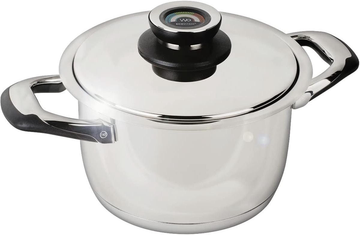 Grote Kookpan 3,8L RVS met Geïntegreerde Thermometer - Geschikt voor Alle Warmtebronnen