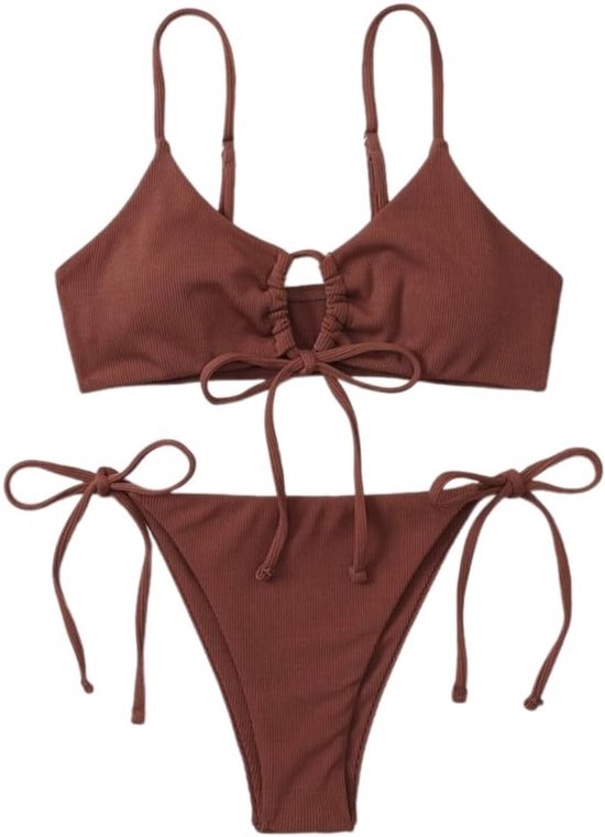 String Badpak Driehoek Bikini Set Dames String Badpak Tweedelig Verstelbaar | bol