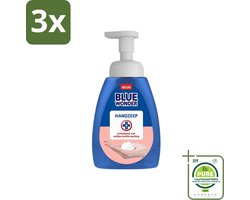 3 x Blue Wonder - Handzeep - Hygiënisch & Verzorgend - 225 ml - Grootverpakking - Hygiënische Handzeep - Antibacteriële Zeep - Schuimende Mousse - Handzeep - Handhygiëne