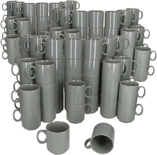 B'GHEST Set of 6 Glubel stackable coffee mugs Content: 14 cl made of fine porcelain