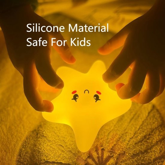 Siliconen Nachtlicht Kleine Magnetische Absorberende Zachte Decor Decoratielamp voor Slaapkamer Kinderkamer, Vloerlampen (Stervormig) van Merkloos — afbeelding 5