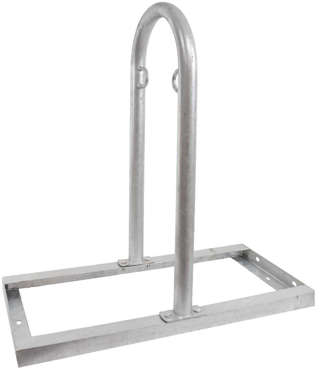 Fietsenrek 90 x 84 cm thermisch verzinkt staal Ø 49 mm grijs vrijstaande Fietsenrek Parker type U