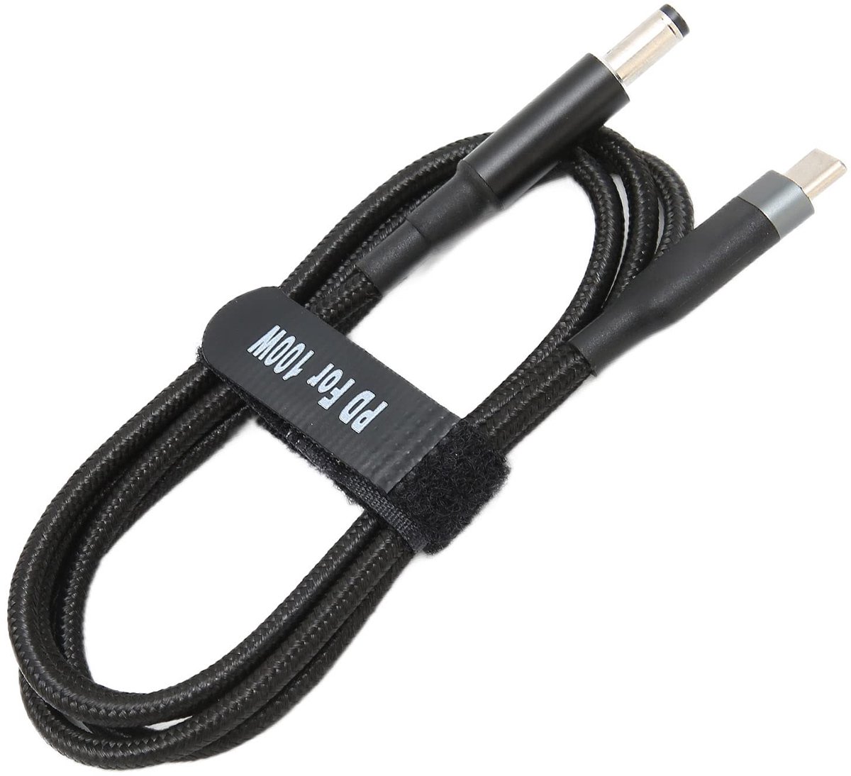 Image of 100W PD USB Type C mannelijke ingang naar DC 5,5 mm x 2,1 mm mannelijke voedingskabel voor laptops en notebooks, Litze-draad, dubbele chip, oplaadkabel voor laptops (JD0608-1 (1 m))