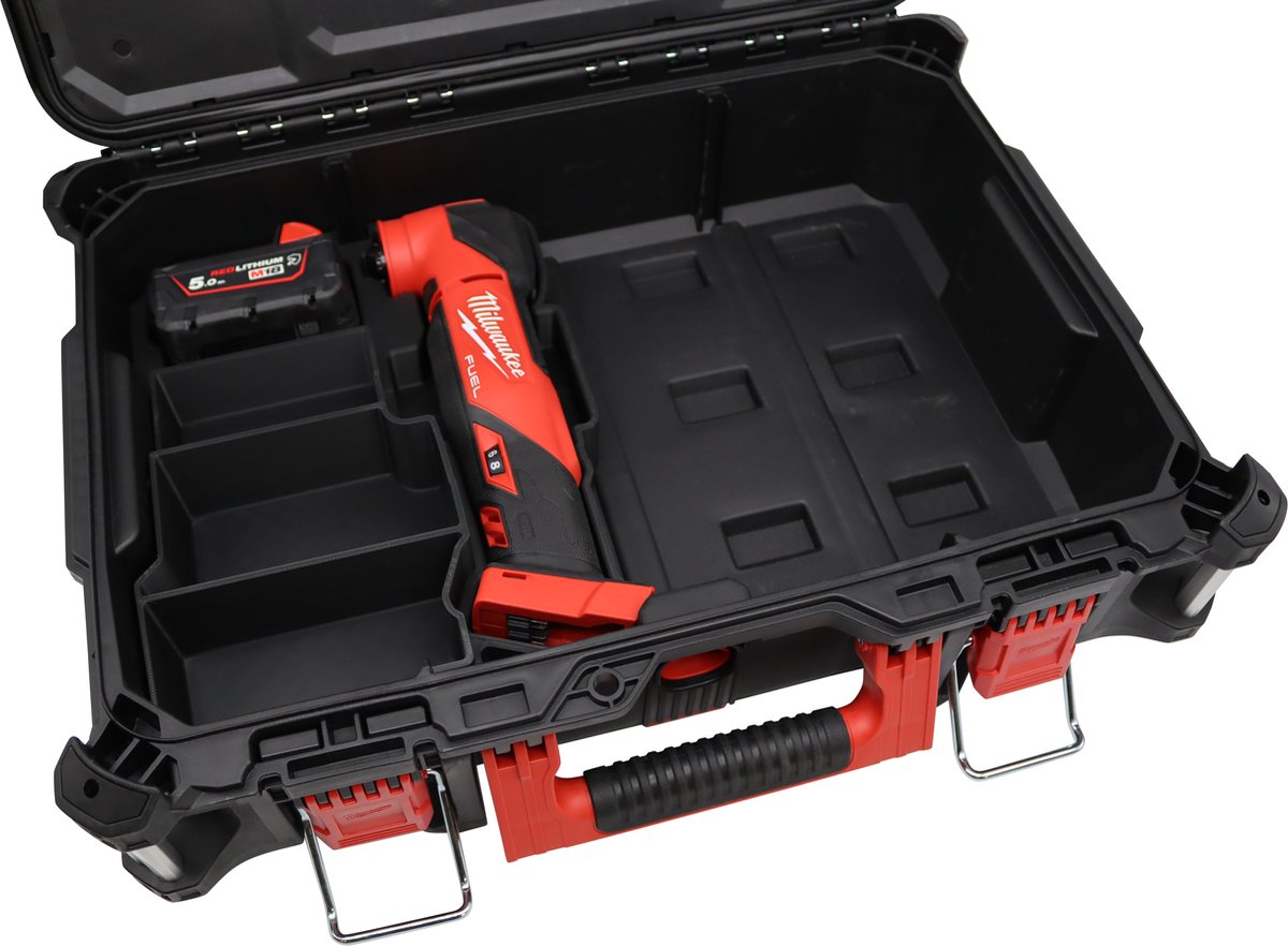Milwaukee Packout Koffer 3 inzet – 3D geprint voor FMT Multitool M18 - Gereedschapskoffer insert | Professioneel ontworpen organizer | Packout accessoire