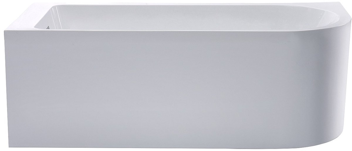 Vente-unique Hoekbad - 201 liter - 150 x 75 x 58 cm - Wit - Hoek links - ANIKA L 150 cm x H 58 cm x D 75 cm