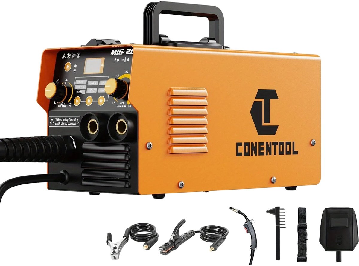 MIG Lasmachine – MMA Lasapparaat – TIG Lasser – Lasinverter – 3-in-1 Lasmachine MIG-200 – 200A Stroom – IGBT Inverter Technologie