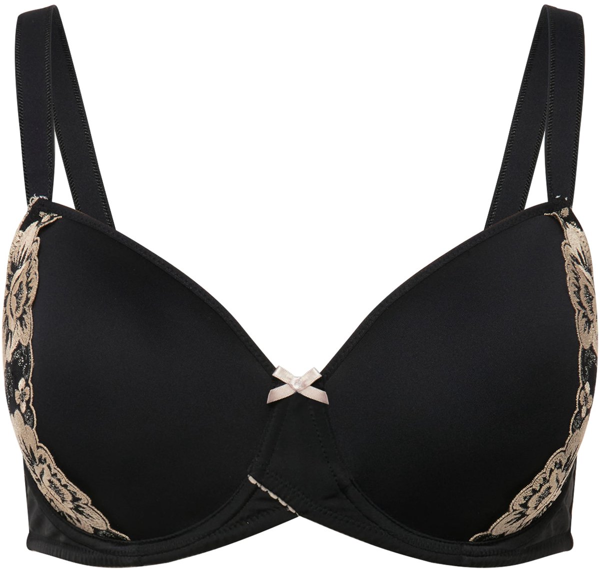 TruYou - Dames - Beugelbeha kant zachte cups - Zwart - Maat 85C