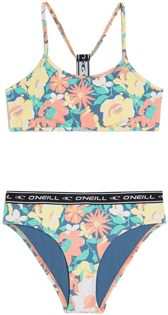 O’Neill Meisjes Bikini Set SPORTCLUB Gebloemd Blauw