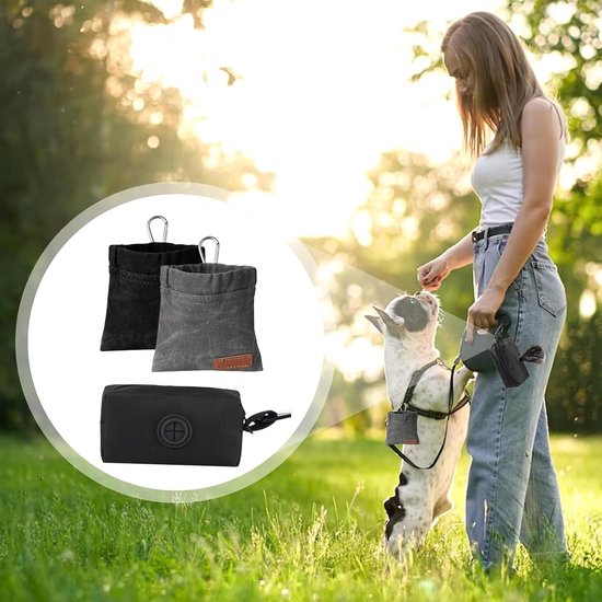 Leersao Traktatietas Voor Honden – Handsfree Snacktas Met Karabijnhaak, Automatische Sluiting, Voor Training En Wandelen (groen)