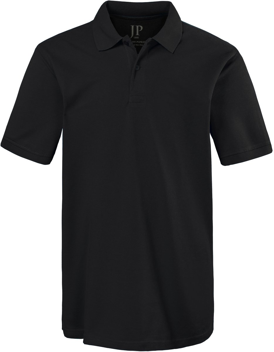 JP 1880 - Heren - Poloshirt basic halflange mouwen piqué - Zwart - Maat 3XL
