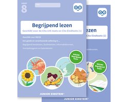 Begrijpend lezen Oefenboeken Set groep 8 M8/E8 Delen 1 en 2