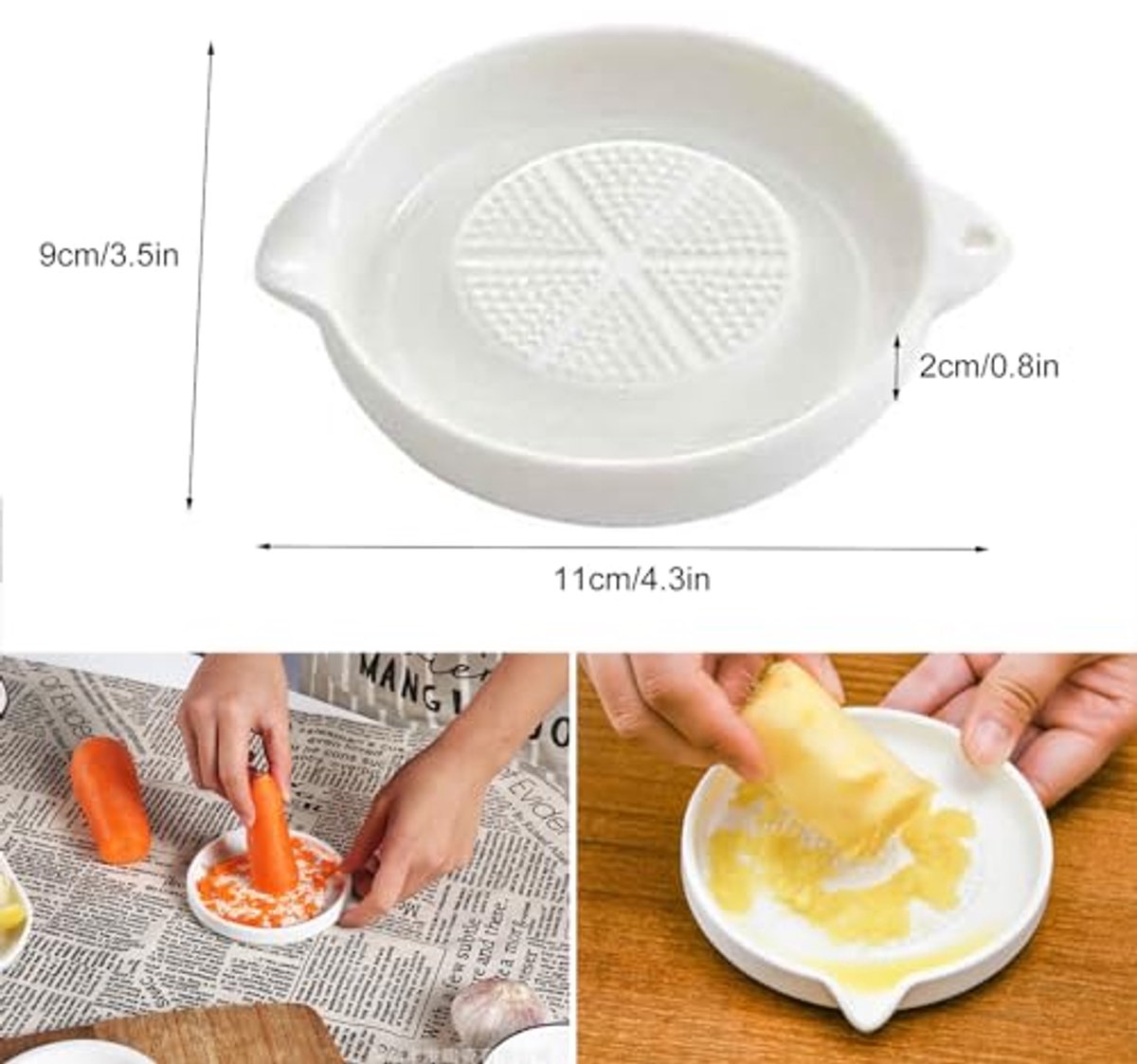 Keramische Rasp voor Gember, Knoflook en Groenten - Ideaal voor de Keuken