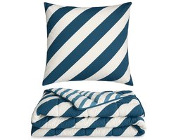 Ambiante Mares - dekbed zonder overtrek (incl. 2 kussenslopen) - 140x200 cm - Blauw - all year - wasbaar