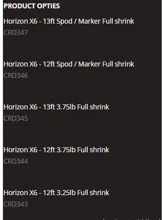 Fox International Horizon X6 Full Shrink Karperhengel Zilver 3.96 m / 3.75 Lbs — afbeelding 3