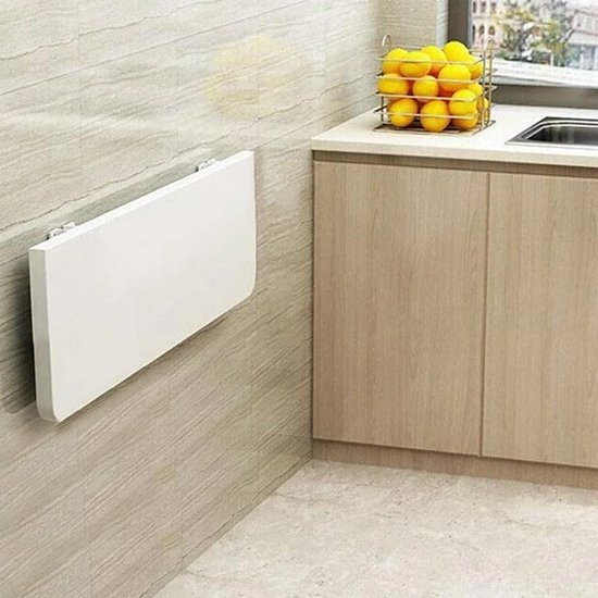 Willem Wandtafel Hout Vergrijsd 80 cm | Landelijk & Schuine Poten