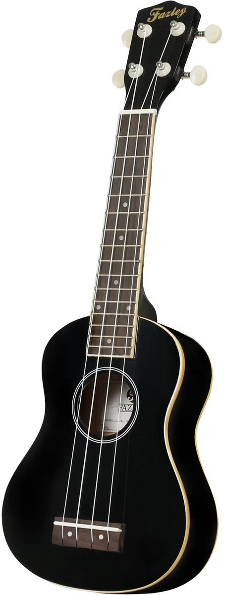 Fazley K21B-W sopraan ukelele zwart