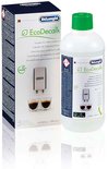 Pak en fles De'Longhi EcoDecalk ontkalker met twee espresso's.