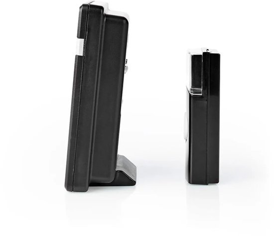 Nedis Draadloze Deurbelset - Batterij Gevoed - 3 V DC - 1x CR2032 - Volume: 80 dB - Signaalbereik: 300 m - IP44 - 36 Melodiën - 1 Ontvanger - Zwart — afbeelding 3