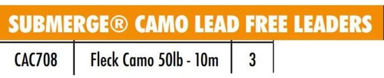 Fox Edges Submerge Camouflage Lead Free Woven Leader - 50lb - 10m - Camouflage van Fox — afbeelding 3