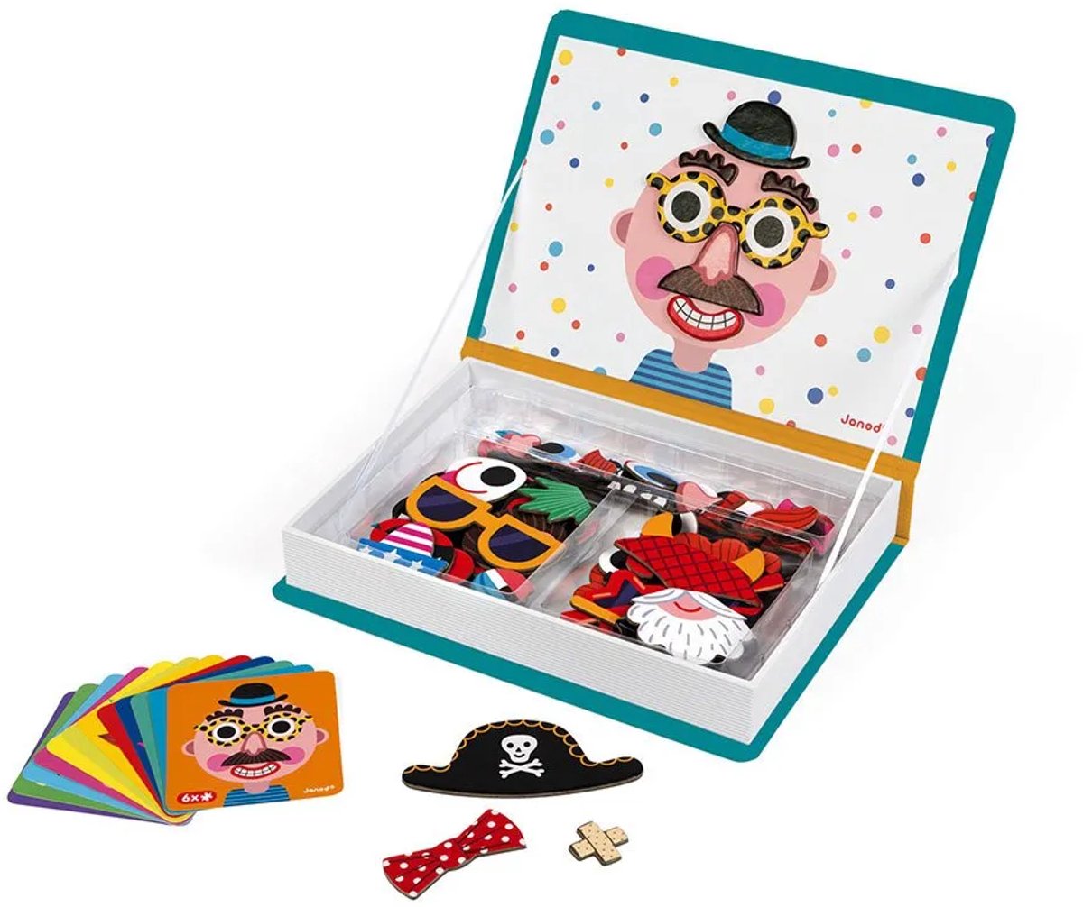 Janod - Magnetibook - Gekke gezichten jongens — afbeelding 14