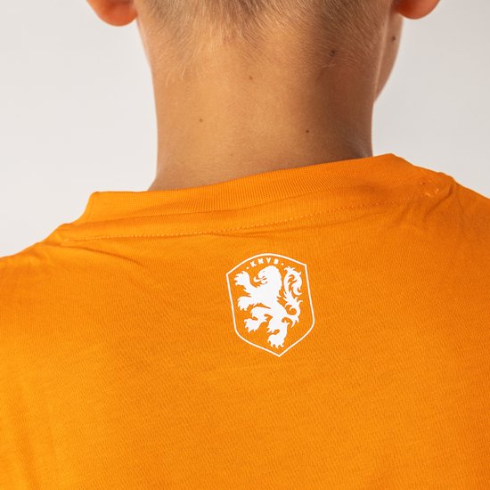 T-shirt Équipe Nationale des Pays-Bas Grand Logo Enfants - Taille 152 - Orange - Garçons & Filles - KNVB - Vêtements de Fans - Marchandise Officielle - Football