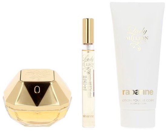Paco Rabanne Lady Million Giftset - 50ml Eau De Parfum - 100ml Bodylotion & 10ml Travelspray