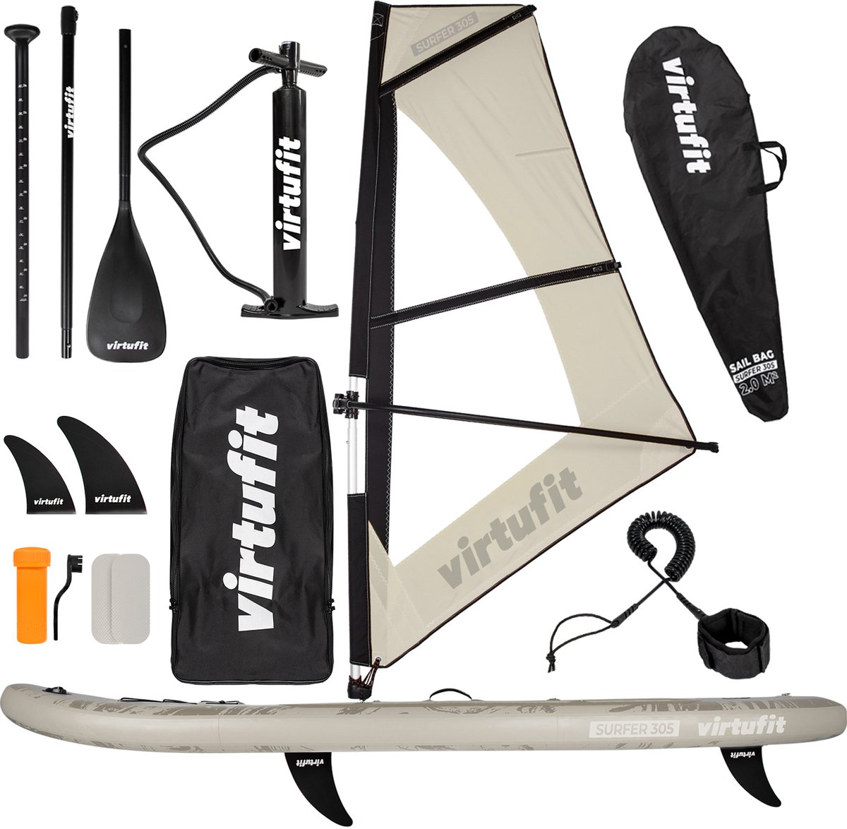 Planche SUP Gonflable VirtuFit Cruiser 305 Avec Siège Kayak - 180 Kg De Charge, Kit Complet Inclus