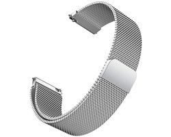 Geschikt voor Amazfit Bip 6 / T-rex 3 (Pro) 48mm / Balance 2 / Cheetah Pro / Xiaomi Redmi Watch 5 Lite / Watch 5 Active - Magnetische RVS Bandje Zilver