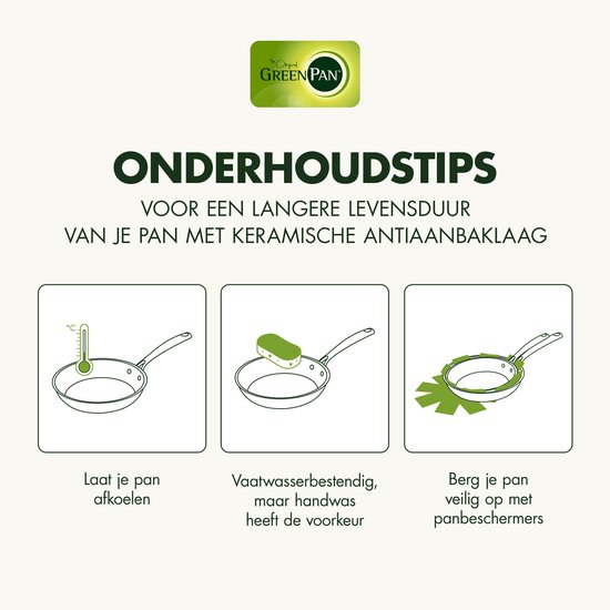 GreenPan Cambridge Koekenpan 28cm - PFAS-vrije antikleeflaag – Koekenpan inductie - Keramische koekenpan – Ovenbestendig tot 160°C – Koudgrepen - Brons