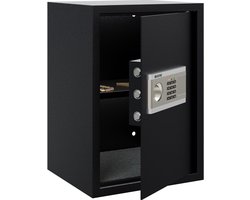 Coffre-fort électronique Auronic XL - Serrure à combinaison - 2 clés - Fixation murale - Alarme - 54 L - 35 x 31 x 50 cm - Acier - Zwart