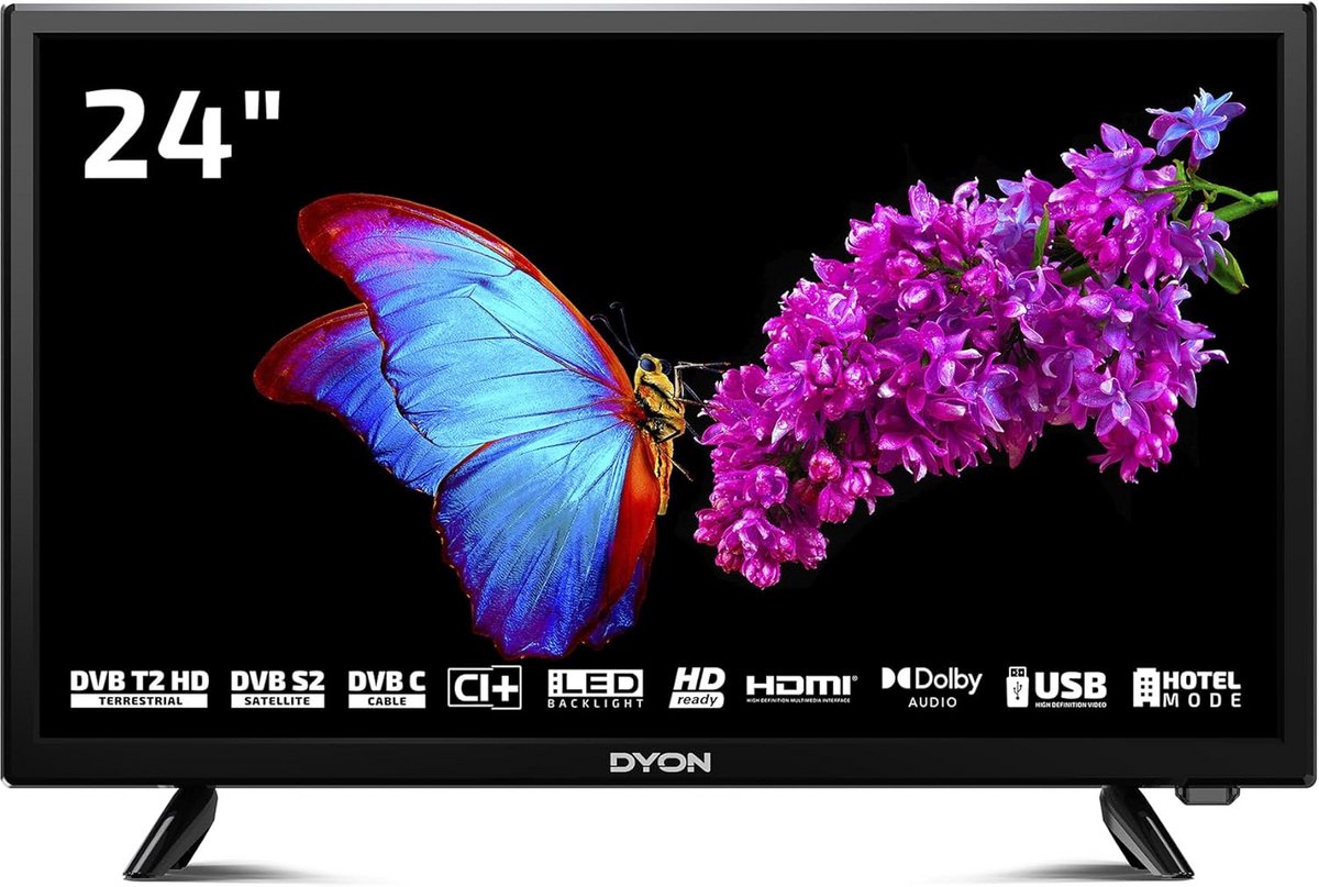 24 Inch Full HD Televisie met Triple Tuner en USB Mediaspeler