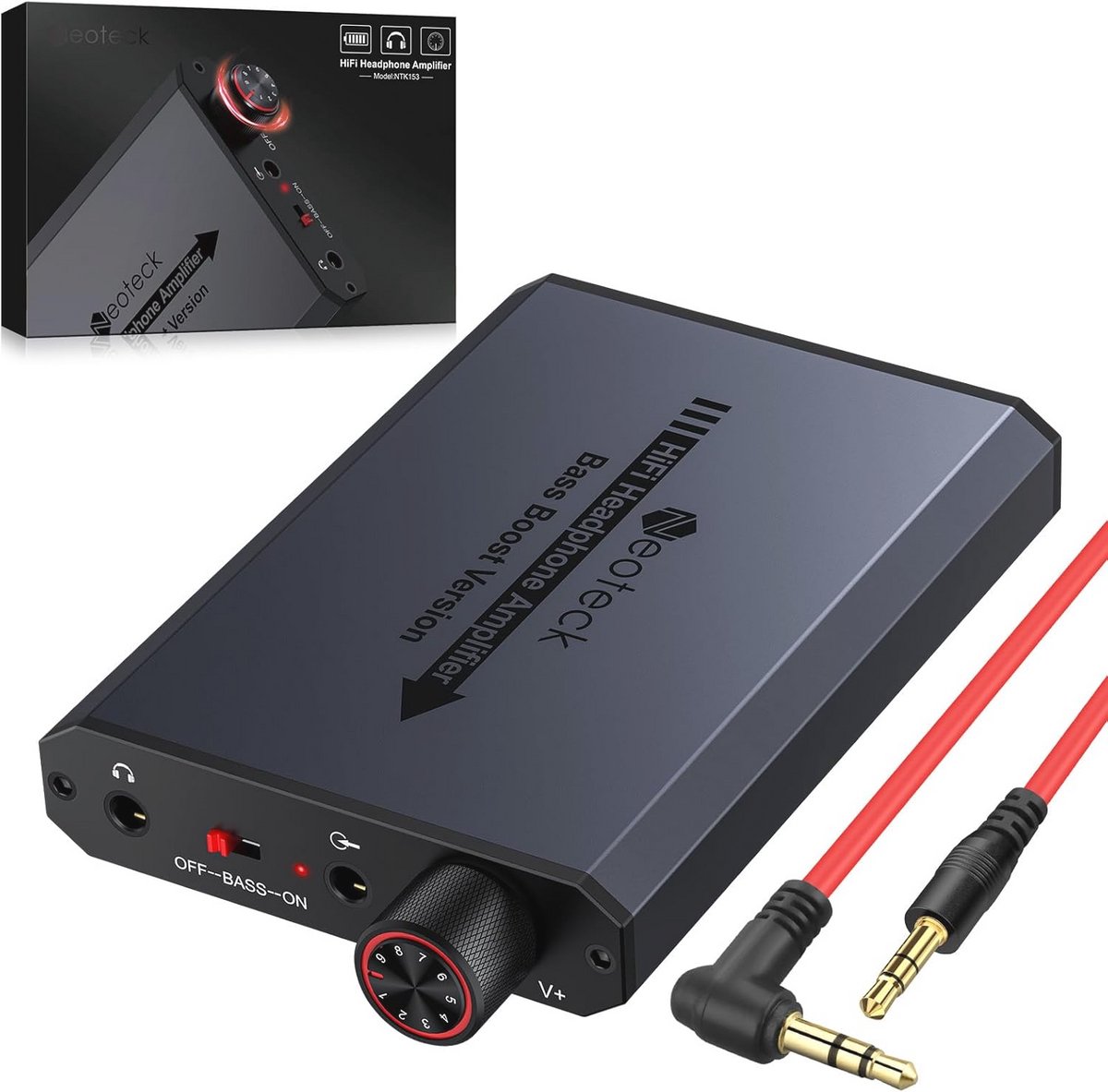Draagbare Hifi Hoofdtelefoonversterker met Lithiumbatterij en Aluminium Oppervlak