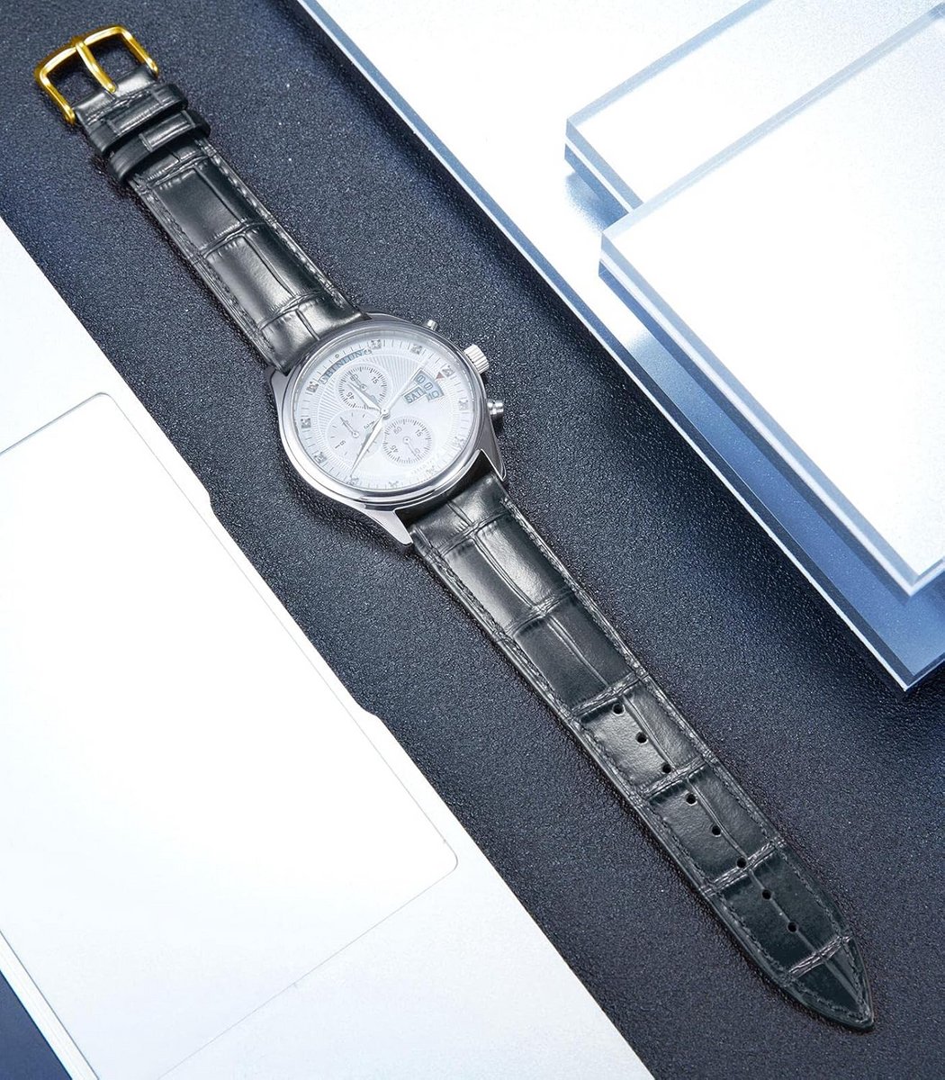 Luxe Leren Horlogeband Vervanging Quick Release Waterdicht voor Heren Dames (12-24mm)