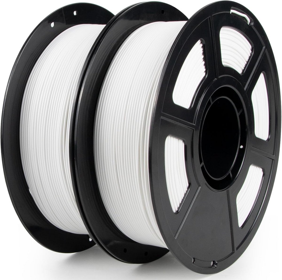 2 kg Hogesnelheids PLA Filament 1.75mm - 2 Rollen Wit - Nauwkeurig & Sterk 3D Printer Materiaal